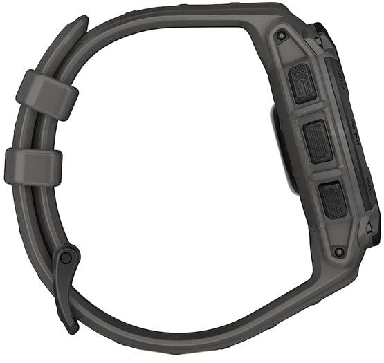 This GPS smartwatch includes a Charcoal Black band.